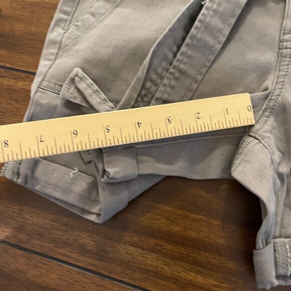 NWT Style & Company Stretch Pocketed Sash Tied Cuffs Short Olive Drab 4 Petite - Picture 14 of 16